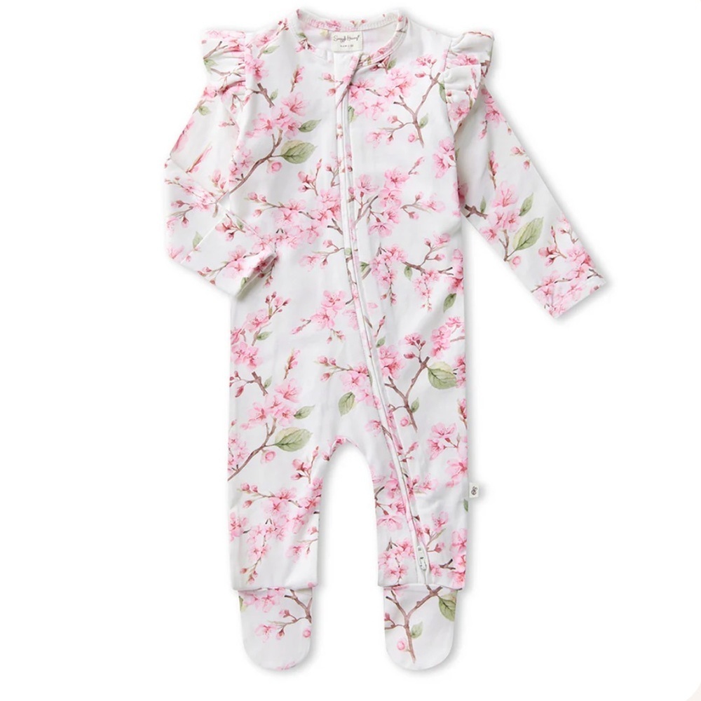Floral newborn footie & swaddle blanket (NWT) bundle
